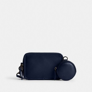 Borsa Crossbody Uomo Coach Charter With Hybrid Pouch Blu Profondo | ITDFL216