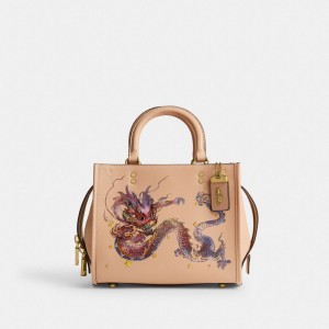 Borsa a Mano Donna Coach Boxed New Year Rogue 25 With Dragon Colorate | ITILW820