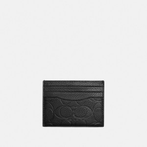 Borsa a Mano Donna Coach Card Case In Signature Leather Nere | ITWNI826