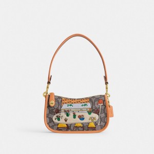 Borsa a Mano Donna Coach X Observed By Us Swinger 20 In Signature Jacquard Colorate | ITNWP855