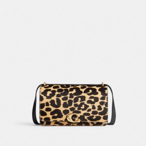 Borsa a Tracolla Donna Coach Bandit In Haircalf With Leopard Print Leopardate | ITXYF859