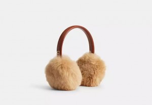 Cappello Donna Coach Shearling Earmuffs Marroni | ITCTS641