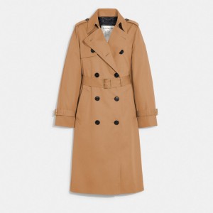 Cappotto Donna Coach Trench Khaki | ITSGF400