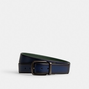 Cinture Uomo Coach Harness Buckle Cut To Size Reversible, 38 Mm Blu Profondo Verdi | ITRVI259