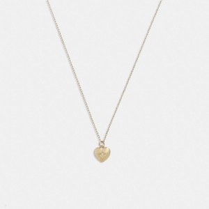 Collana Donna Coach 14 K Heart Pendant Oro | ITRVV571