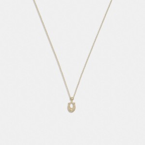 Collana Donna Coach Signature Pavé Oro | ITMQL594