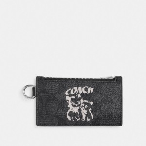 Custodia Per Carte Uomo Coach The Lil Nas X Drop Zip In Signature Canvas Grigie | ITTIT208