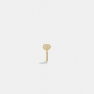 Earring Donna Coach 14 K Key Single Stud Oro | ITLID534