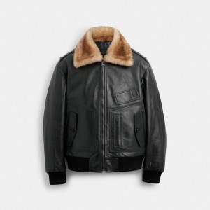 Giacca Uomo Coach Shearling Utility Nere | ITOKJ160