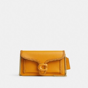 Pochette Donna Coach Tabby Chain With Braid Gialle | ITDFM763