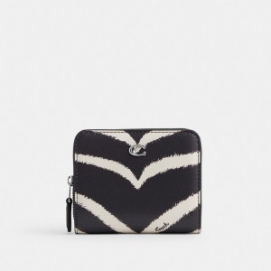 Portafoglio Donna Coach Billfold With Zebra Print Argento | ITKOD966