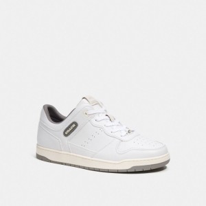 Sneakers Uomo Coach C201 Bianche Grigie | ITCTT121