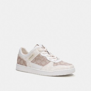 Sneakers Uomo Coach C201 In Signature Jacquard Grigie | ITBES128