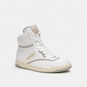 Sneakers Uomo Coach C202 High Top Bianche | ITVRD129