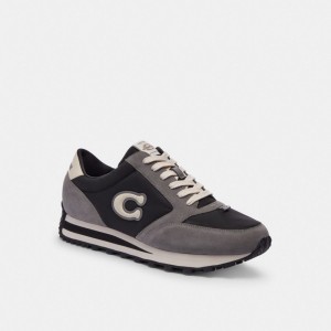 Sneakers Uomo Coach Runner Nere Grigie | ITSGB140