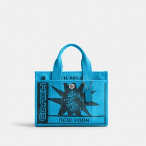 Tote Donna Coach The Lil Nas X Drop Cargo 26 Argento Blu | ITSGJ943