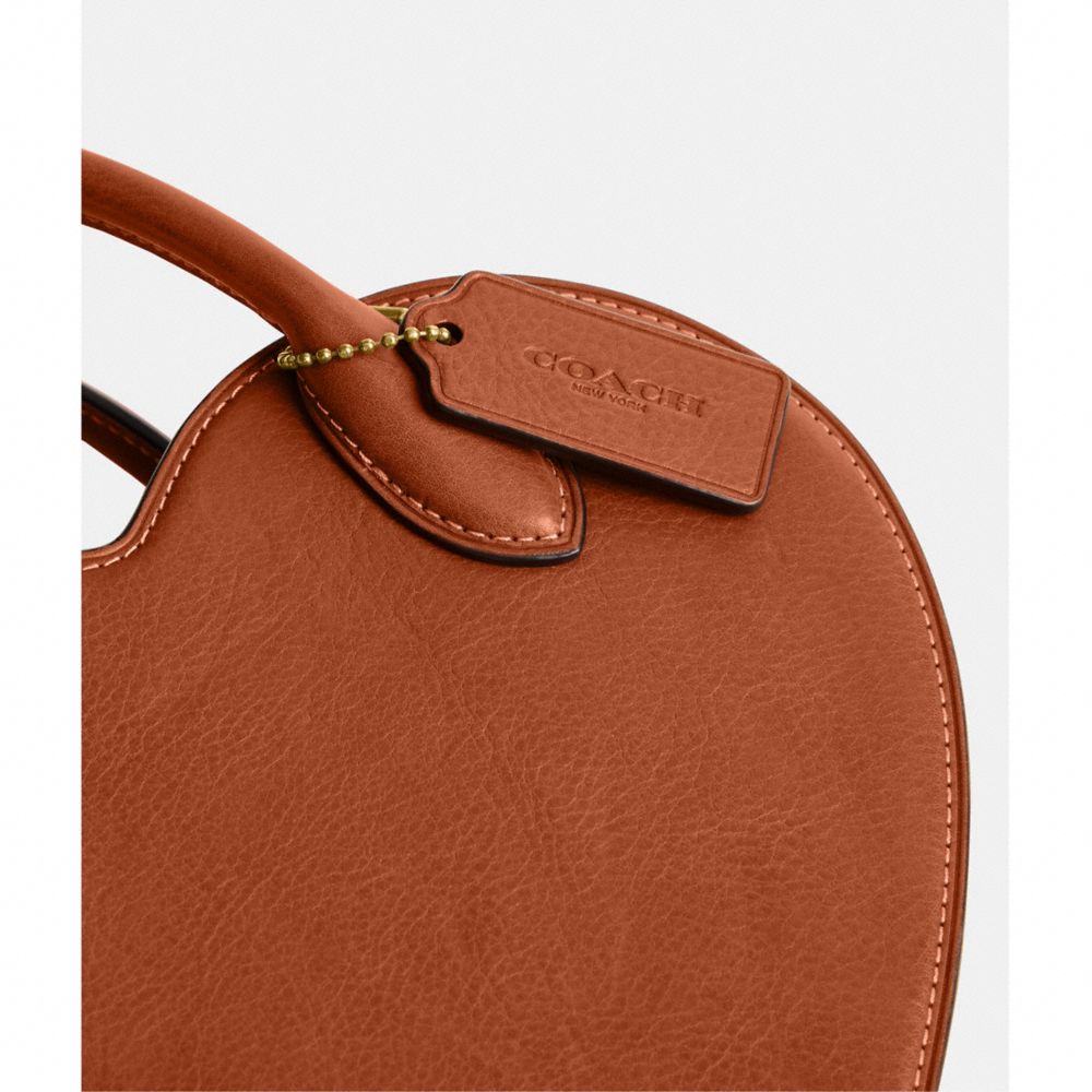 Borsa Crossbody Donna Coach Heart In Regenerative Leather Marroni | ITDFB788