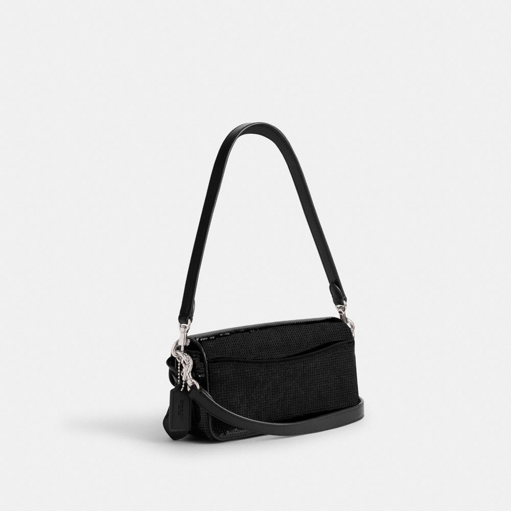 Borsa Crossbody Donna Coach Studiouette With Sequins Argento Nere | ITMQA802