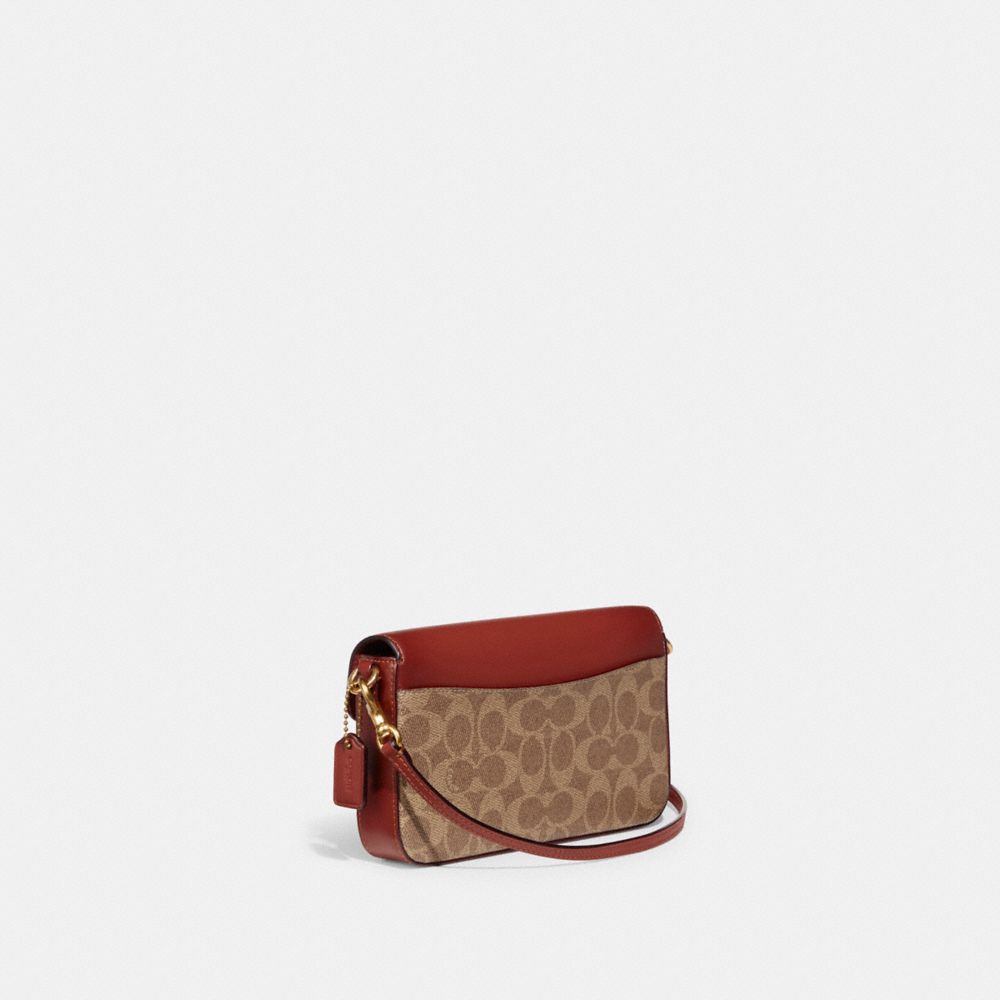 Borsa Crossbody Donna Coach Wyn In Signature Canvas Marroni Rosse | ITAHM817