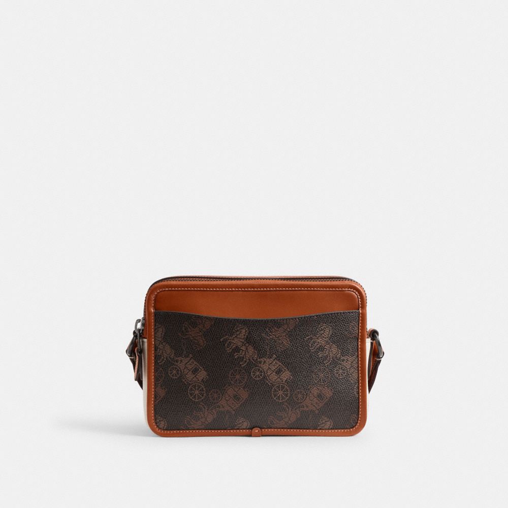 Borsa Crossbody Uomo Coach Charter 24 With Large Horse And Carriage Print Grigie Marroni | ITUZD210