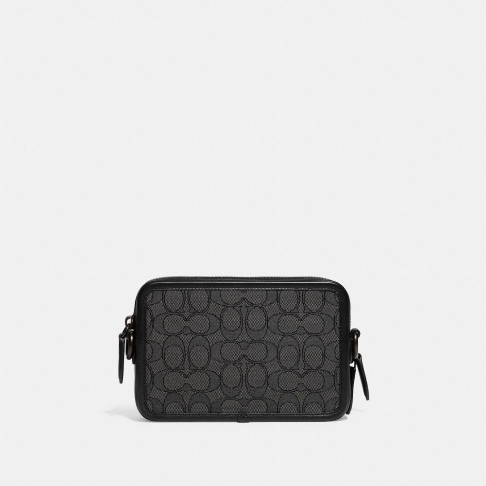 Borsa Crossbody Uomo Coach Charter In Signature Jacquard Grigie Nere | ITILF211