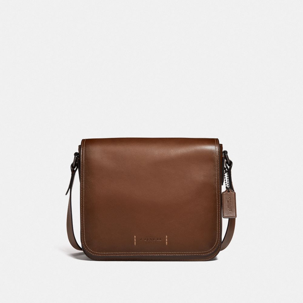 Borsa Crossbody Uomo Coach Gotham Messenger 27 Nere Rame Corallo | ITGSX218