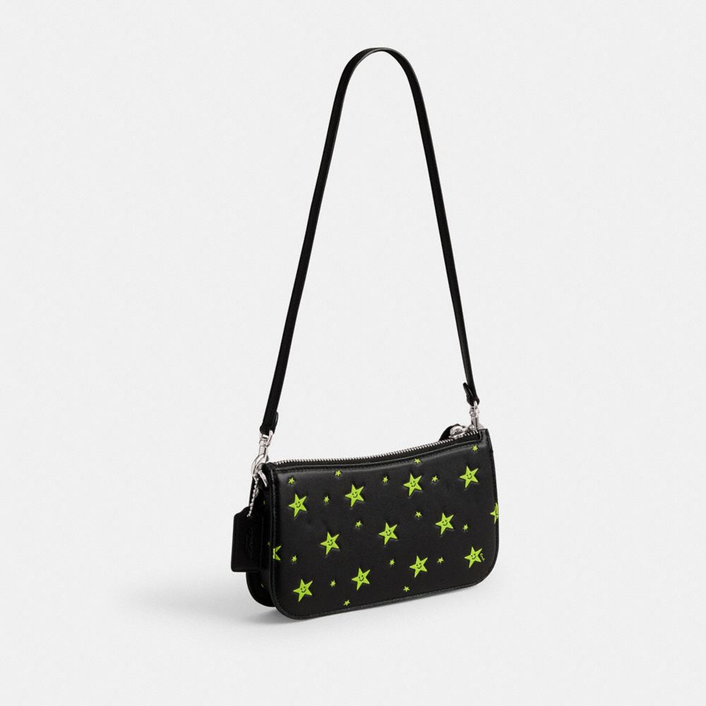 Borsa a Tracolla Donna Coach Cosmic Penn With Star Print Argento Nere | ITJPK863