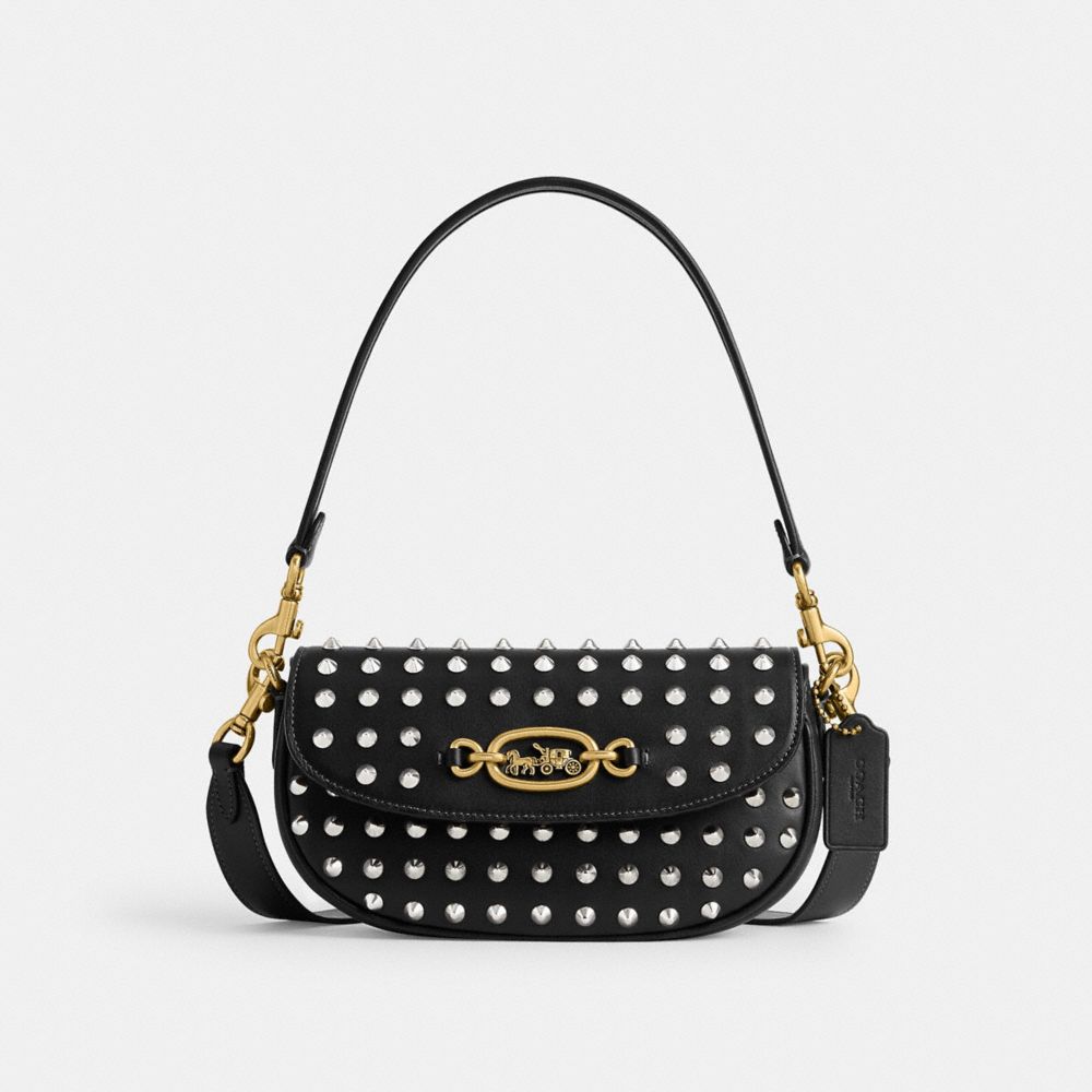 Borsa a Tracolla Donna Coach Harley 23 With Studs Nere | ITPJN870