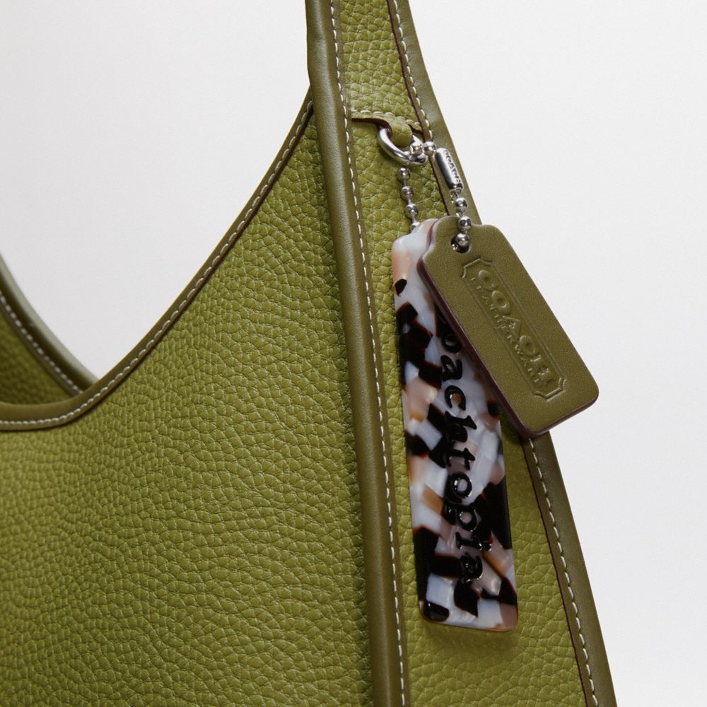 Borsa a Tracolla Donna Coach Large Ergo In Pebbled Coachtopia Leather Verde Oliva Verdi | ITEBT877