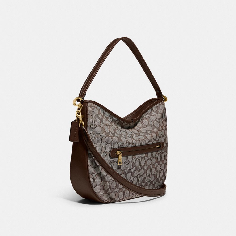 Borsa a Tracolla Donna Coach Soft Tabby Hobo In Signature Jacquard Grigie | ITKON897