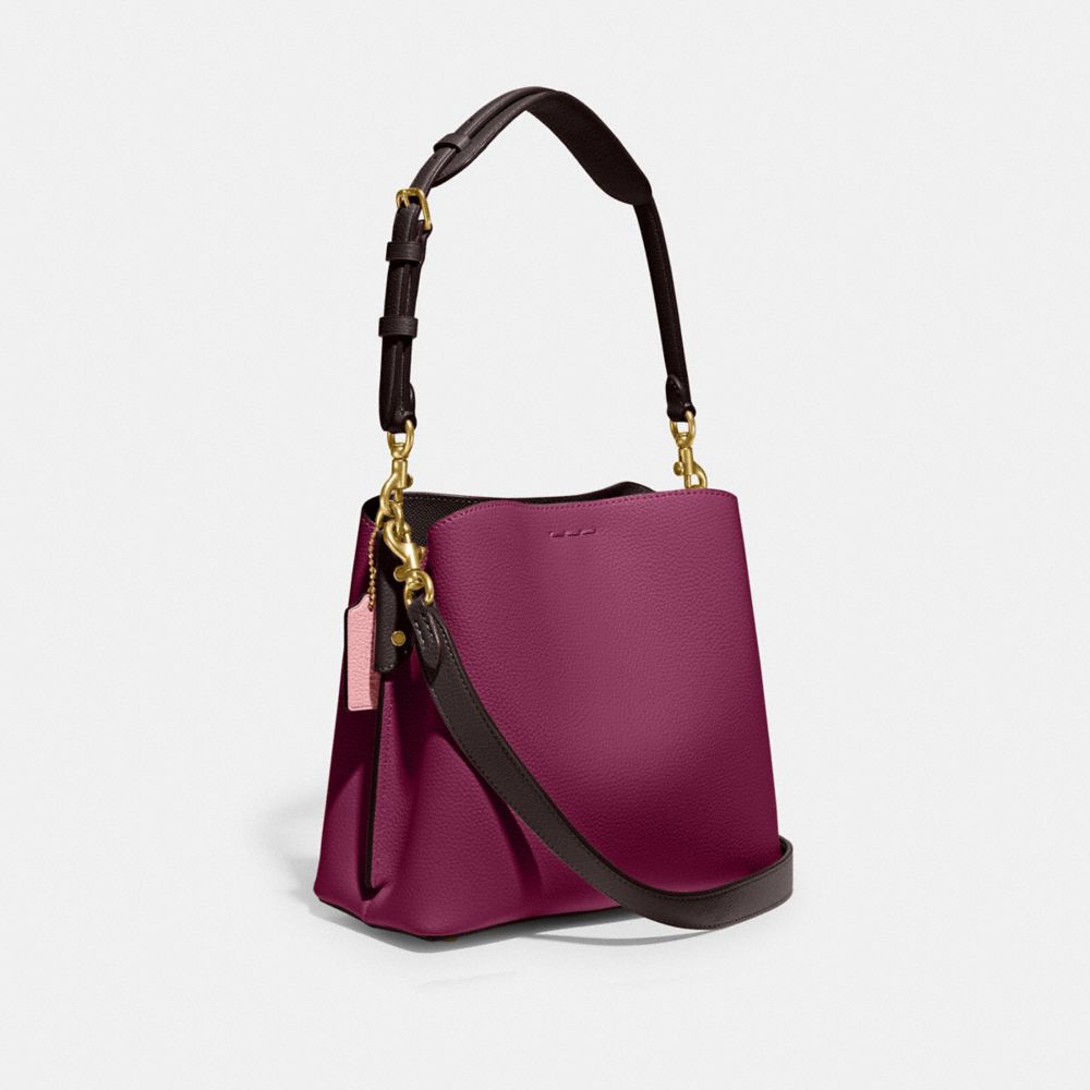 Borse A Secchiello Donna Coach Willow In Colorblock With Signature Canvas Interior Viola Profondo Colorate | ITJPE740