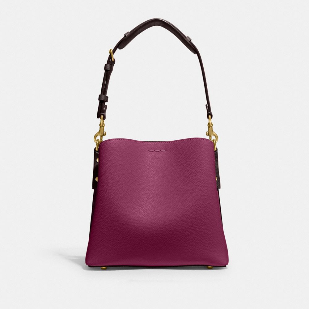 Borse A Secchiello Donna Coach Willow In Colorblock With Signature Canvas Interior Viola Profondo Colorate | ITJPE740