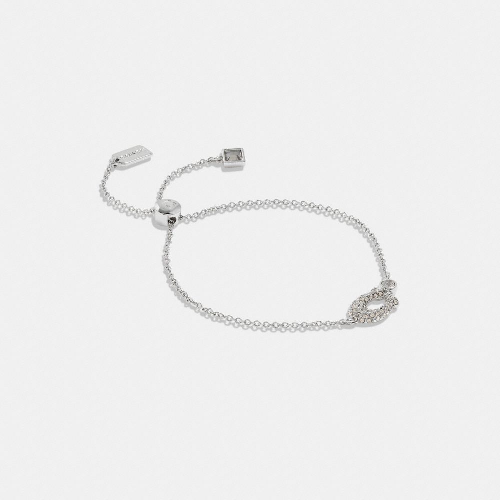 Bracciale Donna Coach Signature Pavé Slider Argento | ITHAP531