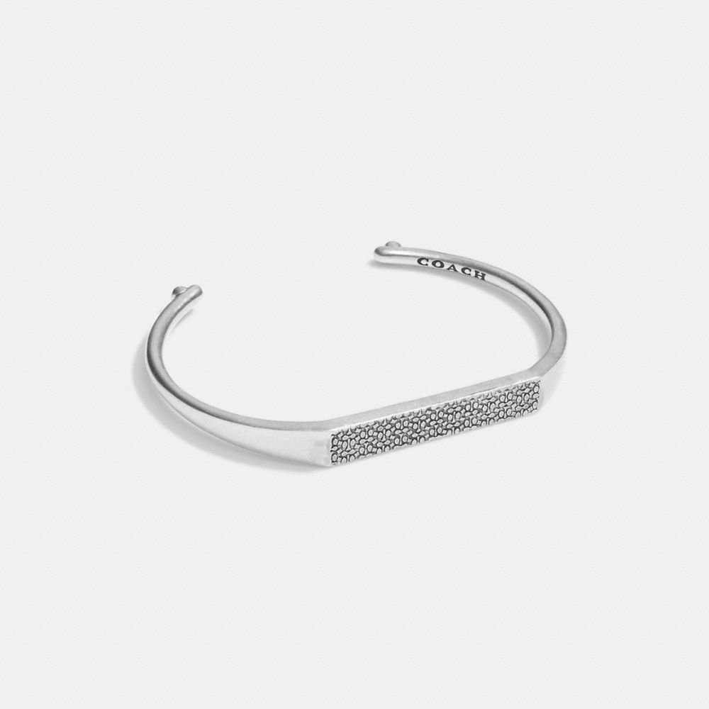 Braccialetti Donna Coach Sterling Signature Id Cuff Argento | ITYXM521