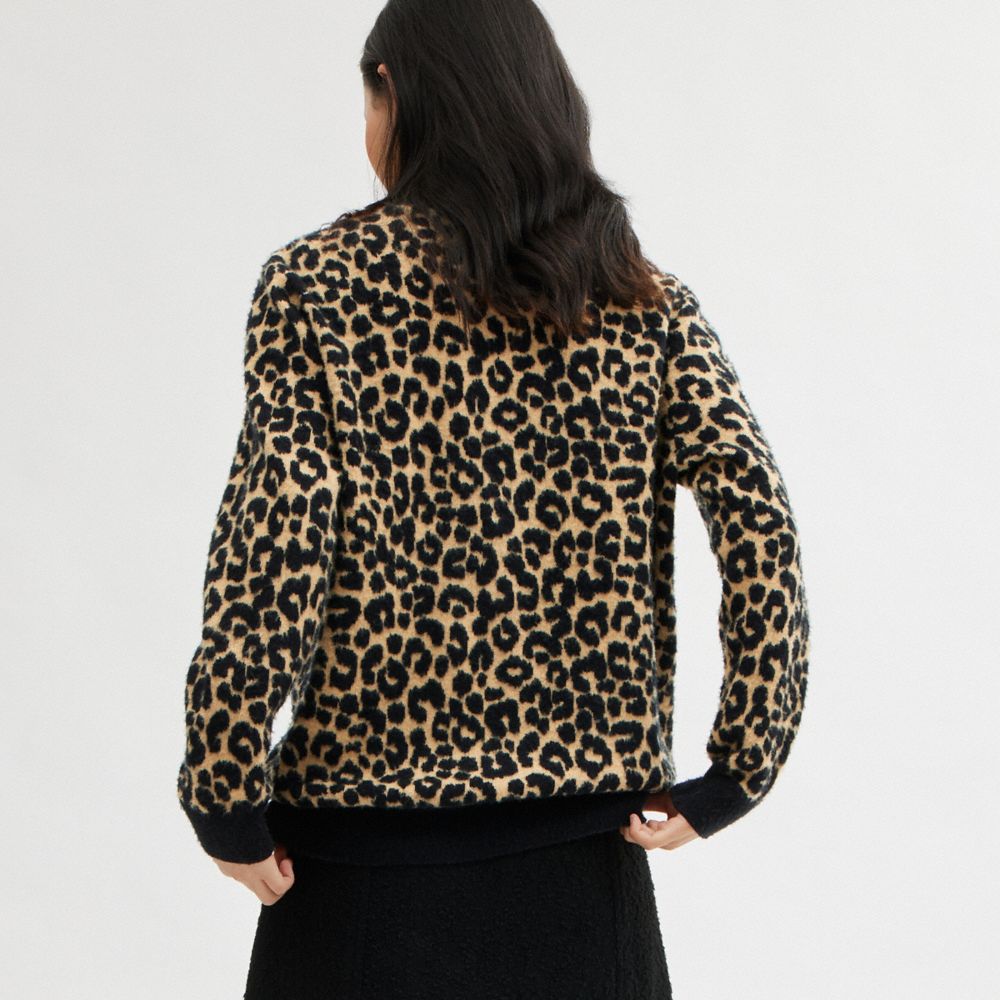 Camicia Donna Coach Leopard Cardigan Marroni Colorate | ITYXK458