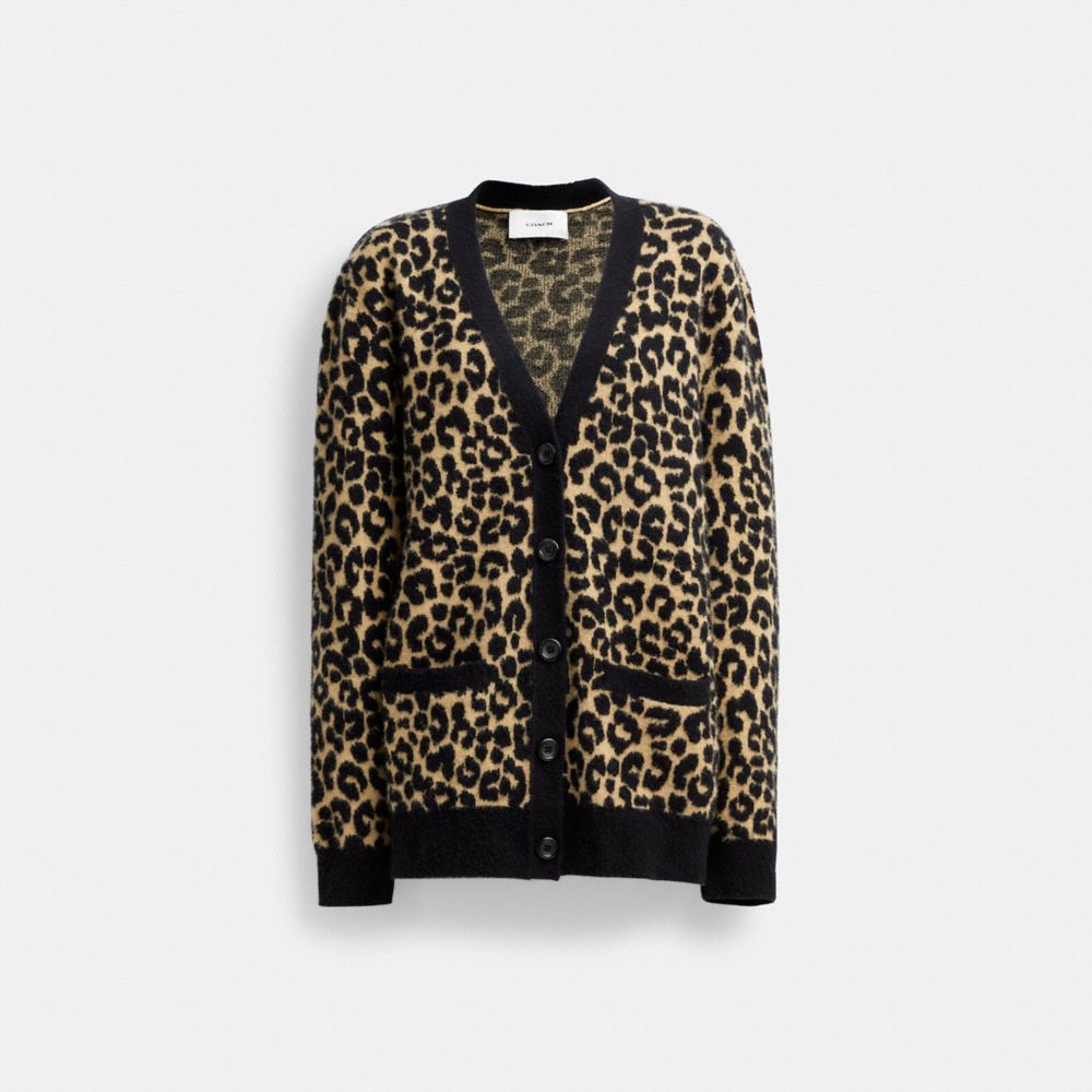 Camicia Donna Coach Leopard Cardigan Marroni Colorate | ITYXK458