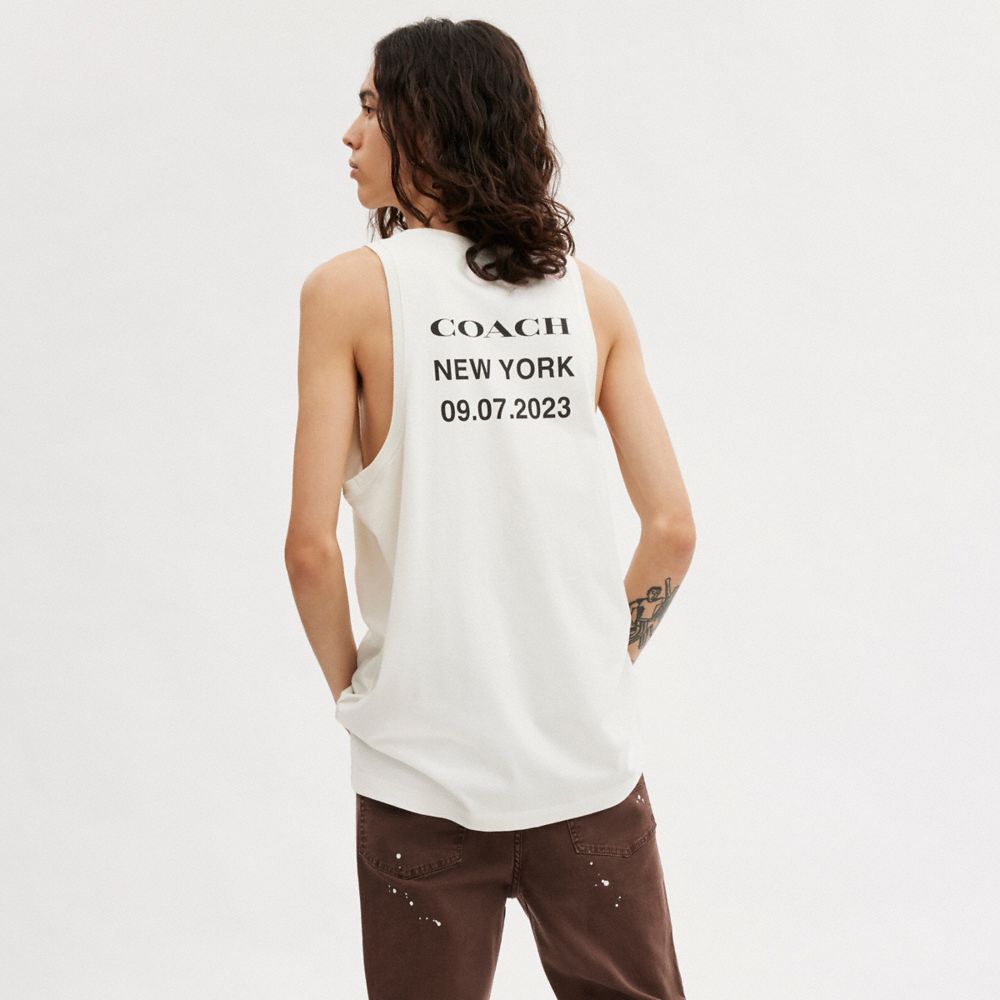 Canotta Donna Coach Buy Now Lip Print Top Bianche | ITWNZ514