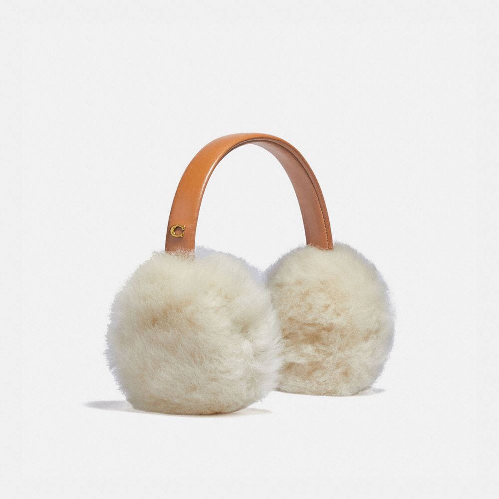 Cappello Donna Coach Shearling Earmuffs Bianche | ITVRD642