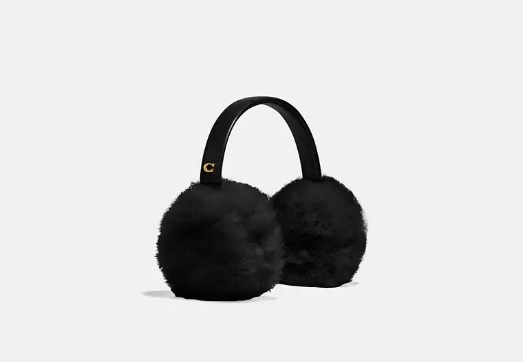 Cappello Donna Coach Shearling Earmuffs Nere | ITXYA640