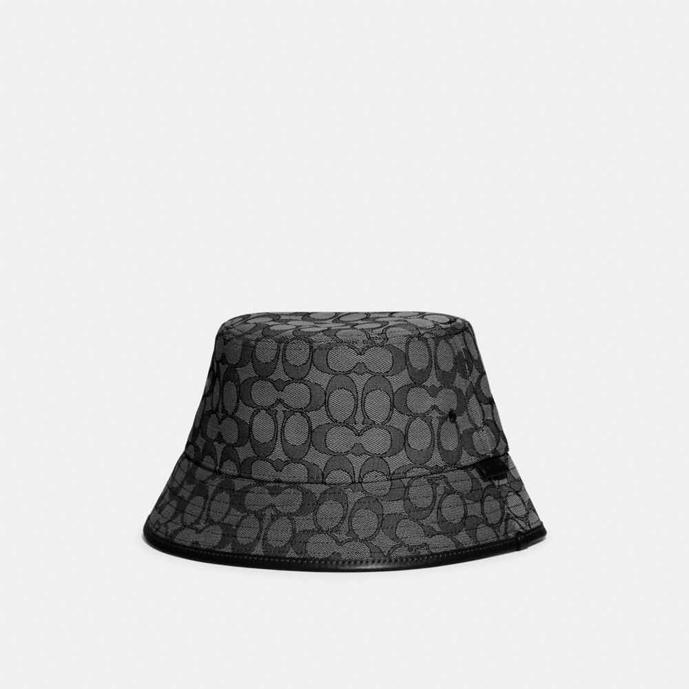 Cappello Donna Coach Signature Jacquard Bucket Grigie | ITMQJ646