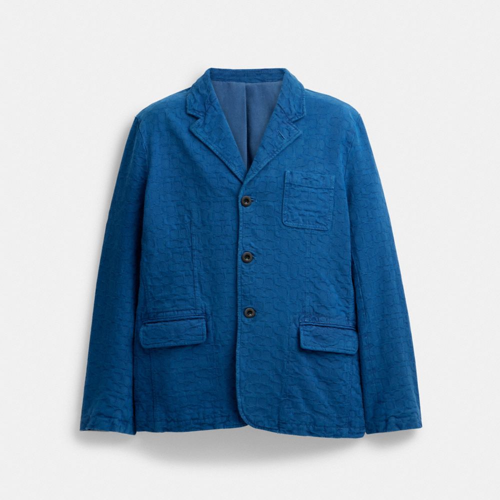 Cappotto Uomo Coach Denim Blazer Blu Reale Blu | ITILQ144