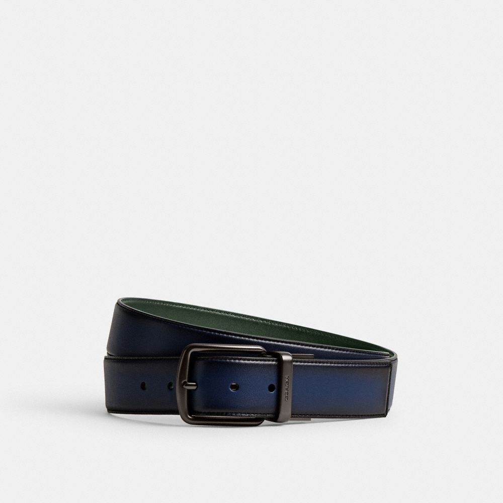 Cinture Uomo Coach Harness Buckle Cut To Size Reversible, 38 Mm Blu Profondo Verdi | ITRVI259