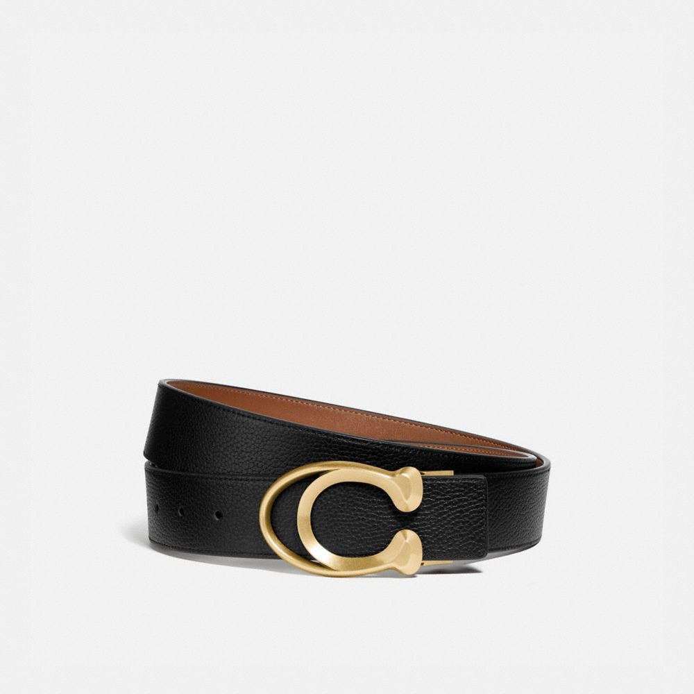 Cinture Uomo Coach Signature Buckle, 38 Mm Nere | ITDFJ268