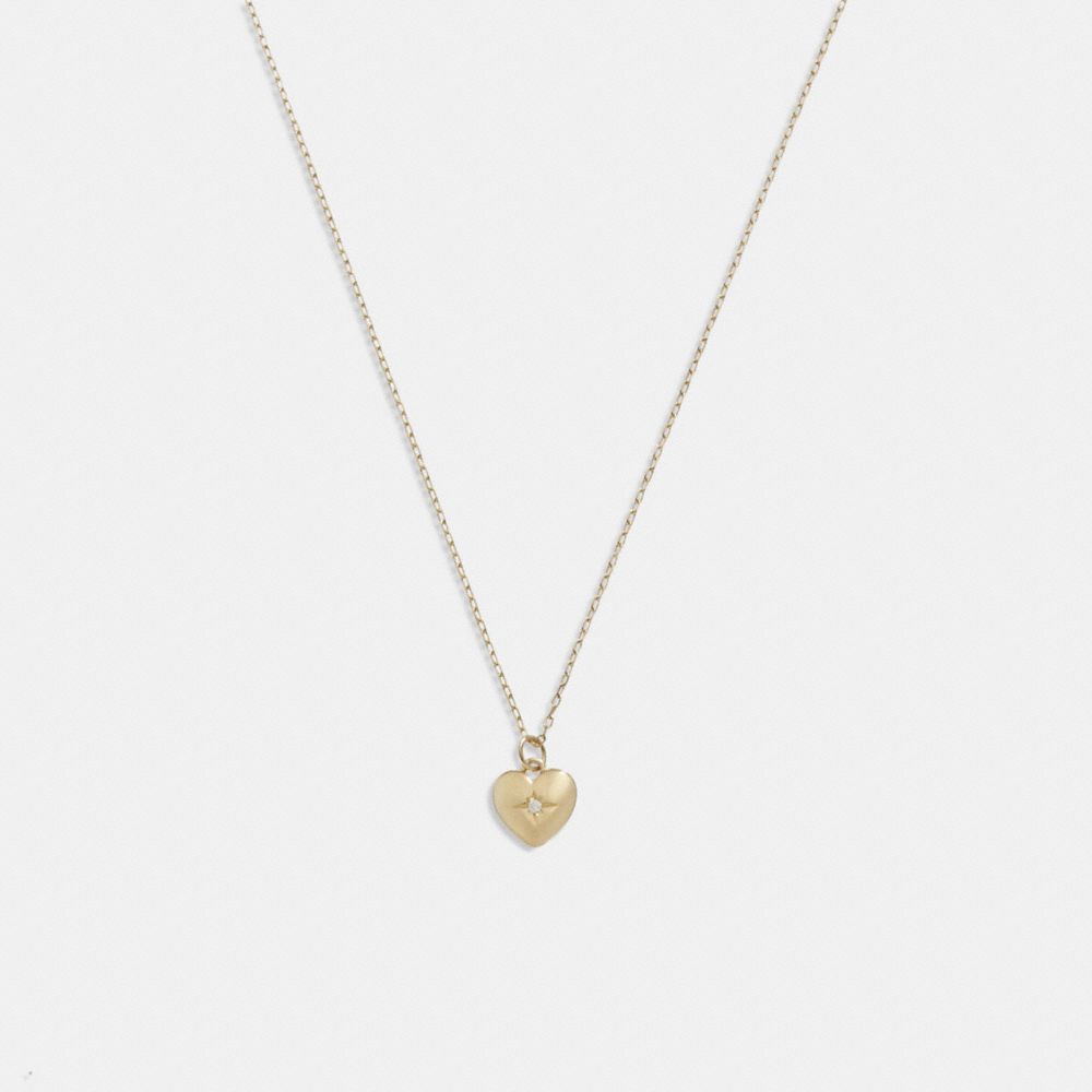 Collana Donna Coach 14 K Heart Pendant Oro | ITRVV571