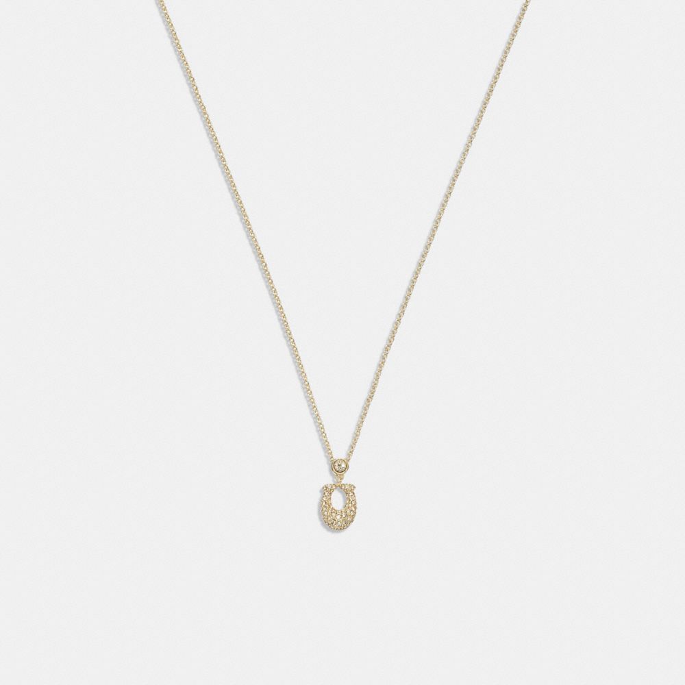 Collana Donna Coach Signature Pavé Oro | ITMQL594