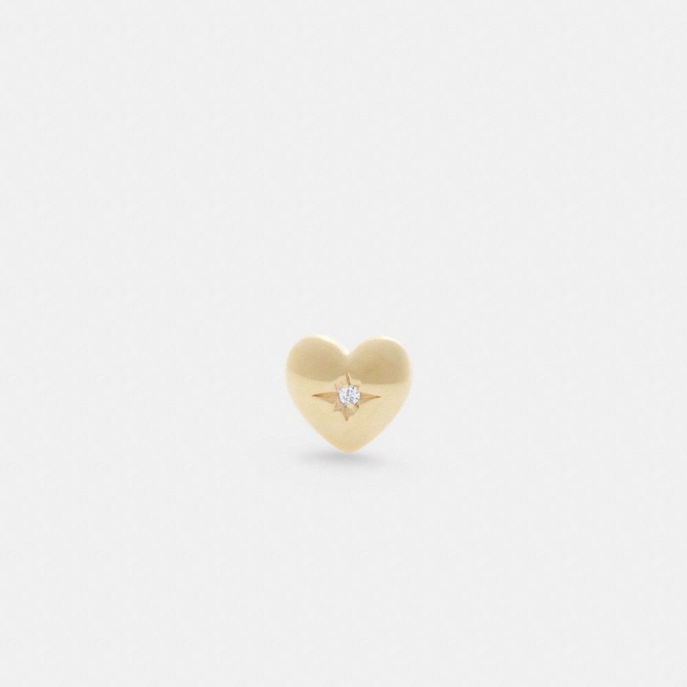 Earring Donna Coach 14 K Heart Single Stud Oro | ITKOS533