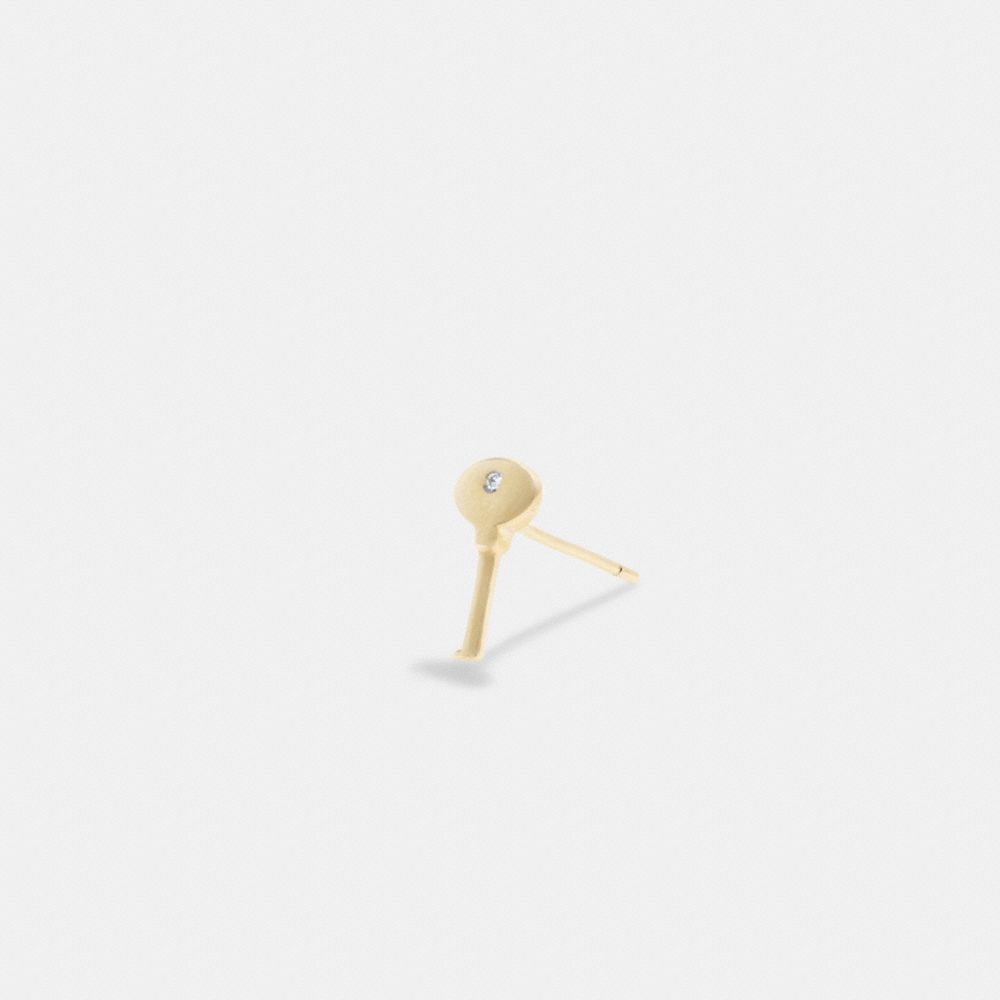 Earring Donna Coach 14 K Key Single Stud Oro | ITLID534