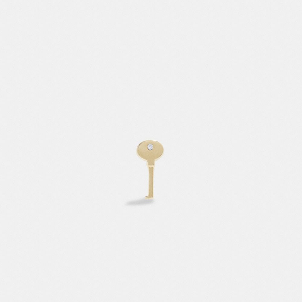 Earring Donna Coach 14 K Key Single Stud Oro | ITLID534