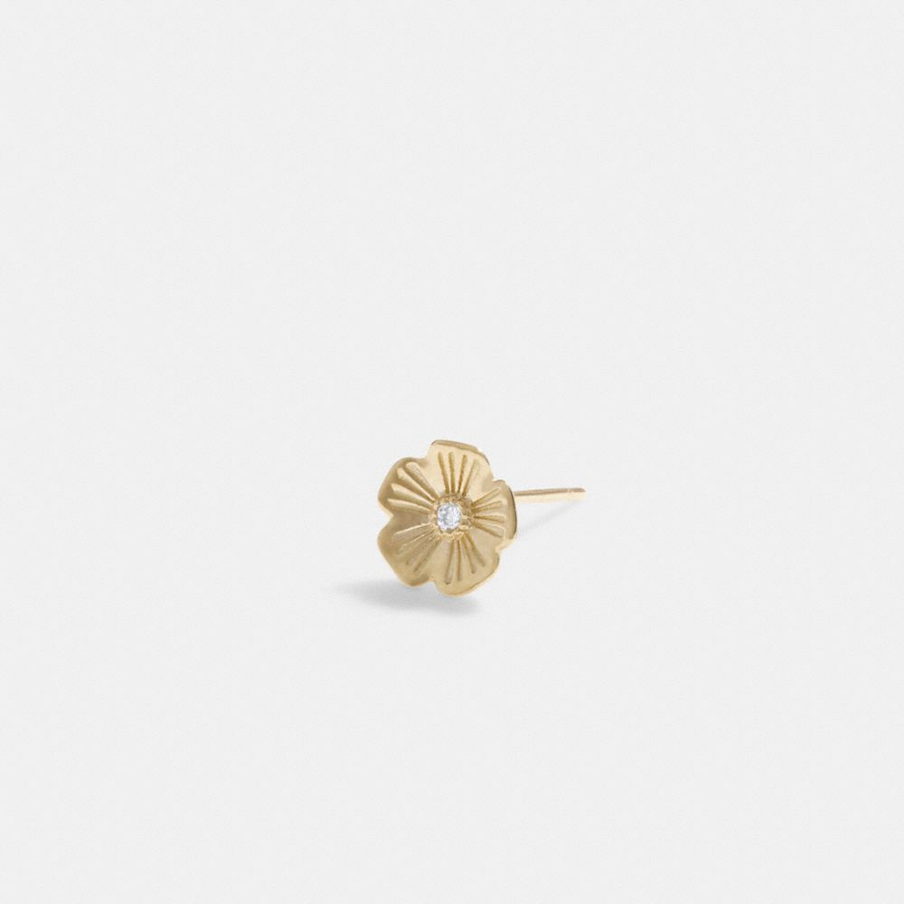 Earring Donna Coach 14 K Tea Rose Single Stud Oro | ITCTH537