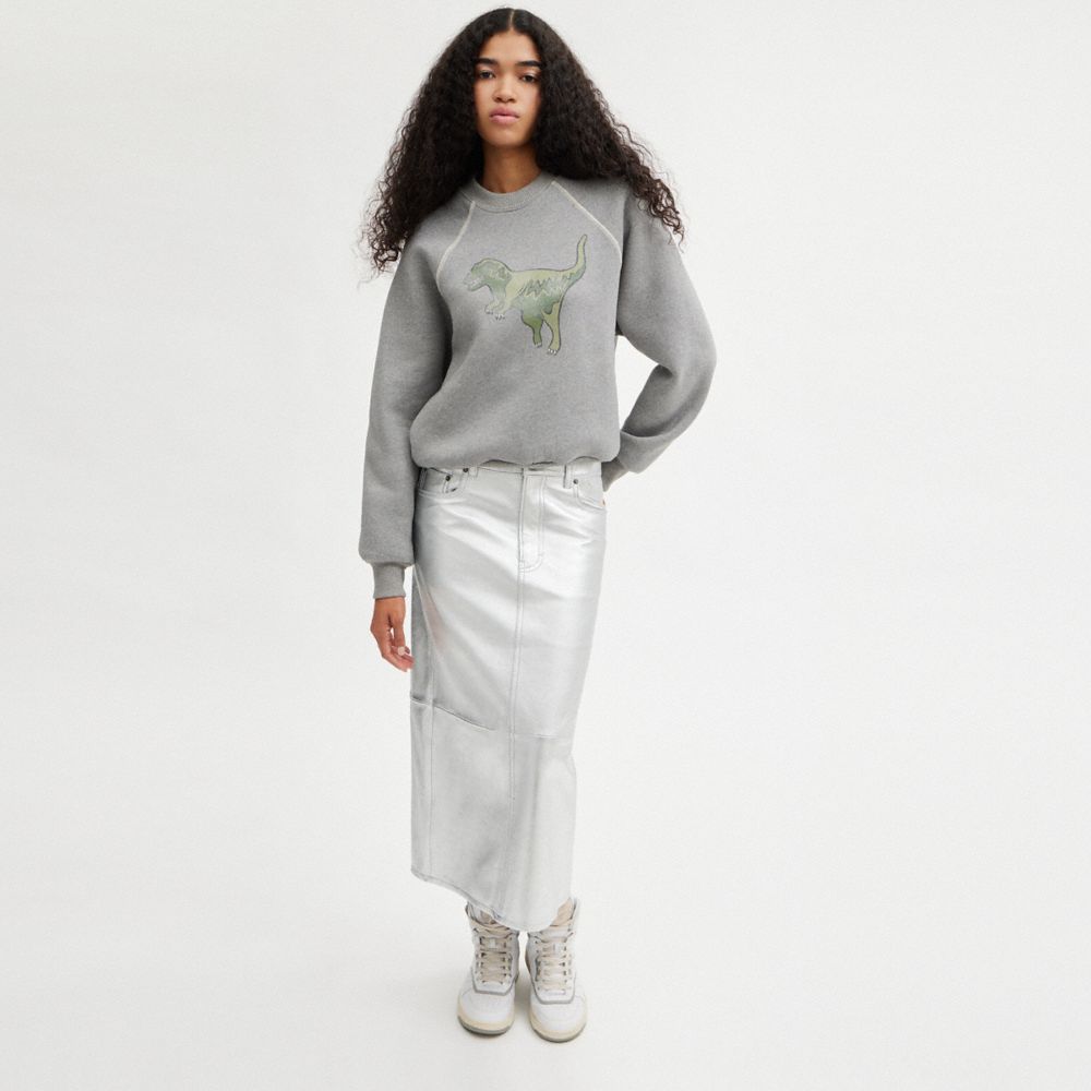 Felpa Donna Coach Rexy Crewneck Grigie | ITMQC489